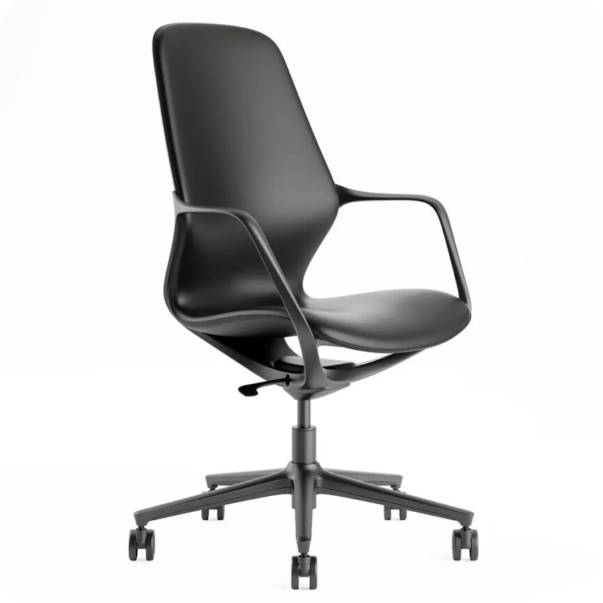 Aero High Back Black Guest Meeting Chair