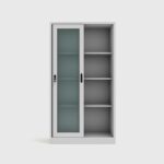 MSC-3SA – Glass Sliding Cupboard (3-Shelf)