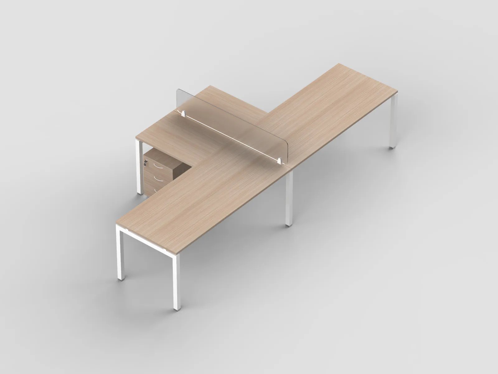 Parma Cluster of 2 L-Shape Workstations – Parma Collection