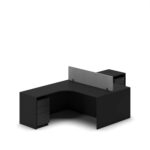 Slate Angle Office Workstation Desk – Duo (2-Person)