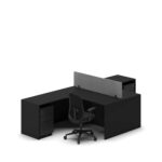 Slate Angle Office Workstation Desk – Duo (2-Person)