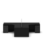 Slate Angle Office Workstation Desk – Duo (2-Person)