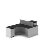 Slate Angle Office Workstation Desk – Duo (2-Person)