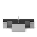 Slate Angle Office Workstation Desk – Duo (2-Person)