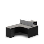Slate Angle Office Workstation Desk – Duo (2-Person)