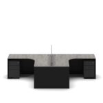 Slate Angle Office Workstation Desk – Duo (2-Person)