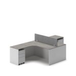 Slate Angle Office Workstation Desk – Duo (2-Person)