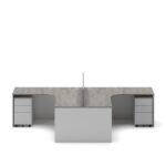 Slate Angle Office Workstation Desk – Duo (2-Person)
