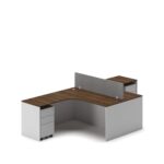 Slate Angle Office Workstation Desk – Duo (2-Person)