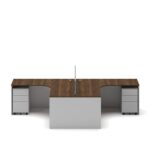 Slate Angle Office Workstation Desk – Duo (2-Person)