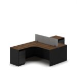 Slate Angle Office Workstation Desk – Duo (2-Person)
