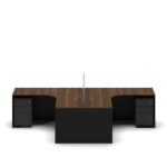 Slate Angle Office Workstation Desk – Duo (2-Person)