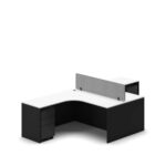 Slate Angle Office Workstation Desk – Duo (2-Person)
