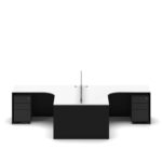 Slate Angle Office Workstation Desk – Duo (2-Person)