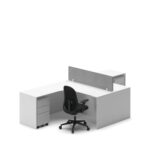 Slate Angle Office Workstation Desk – Duo (2-Person)