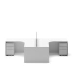 Slate Angle Office Workstation Desk – Duo (2-Person)