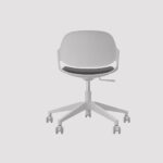 833 – Fabric Meeting Chair (White Frame)