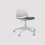 833 – Fabric Meeting Chair (White Frame)