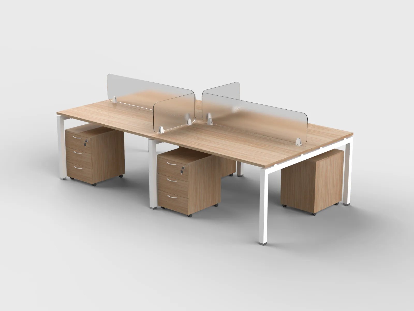 Parma Cluster of 4 Face-to-Face Workstations