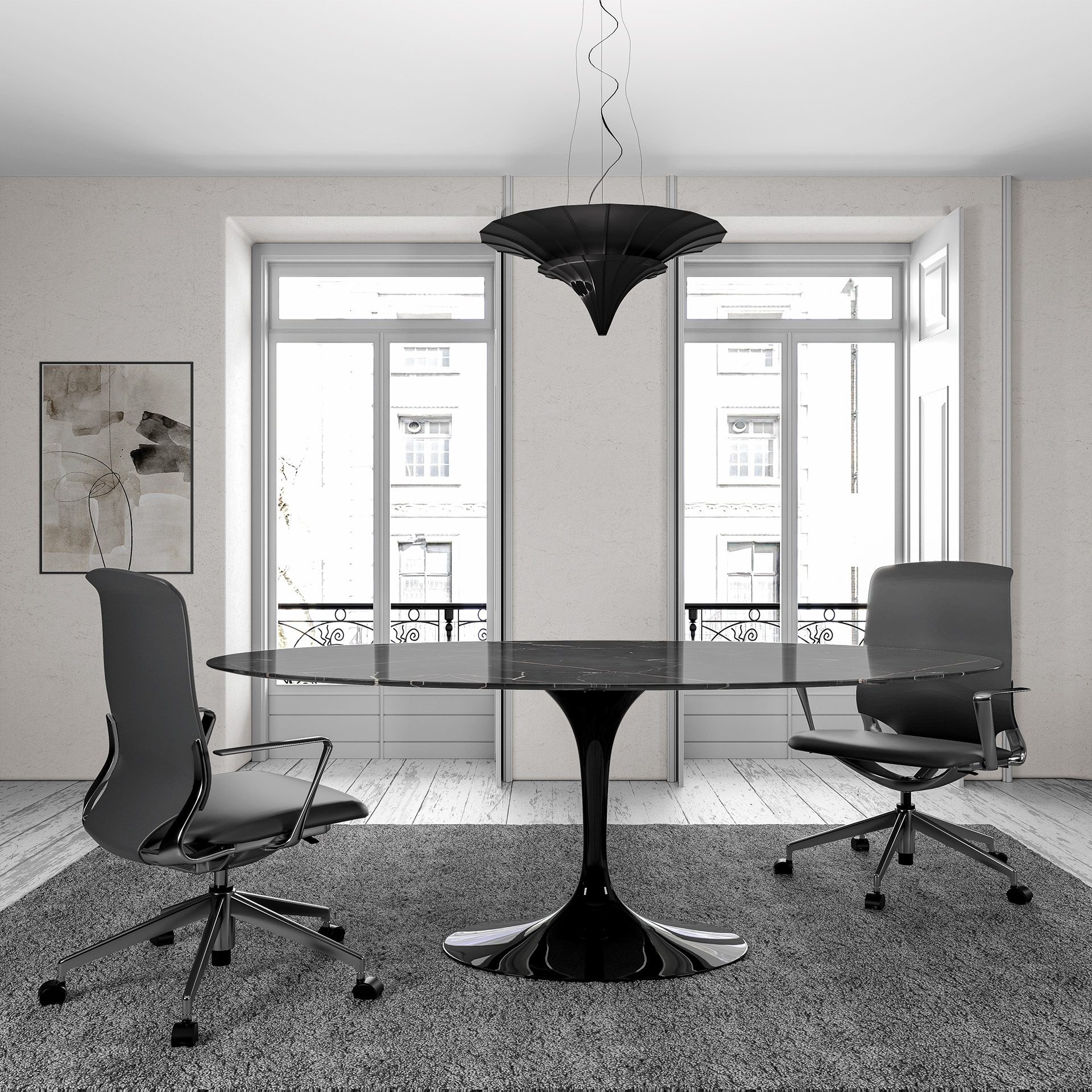 Meta – Oval Quartz Meeting Table