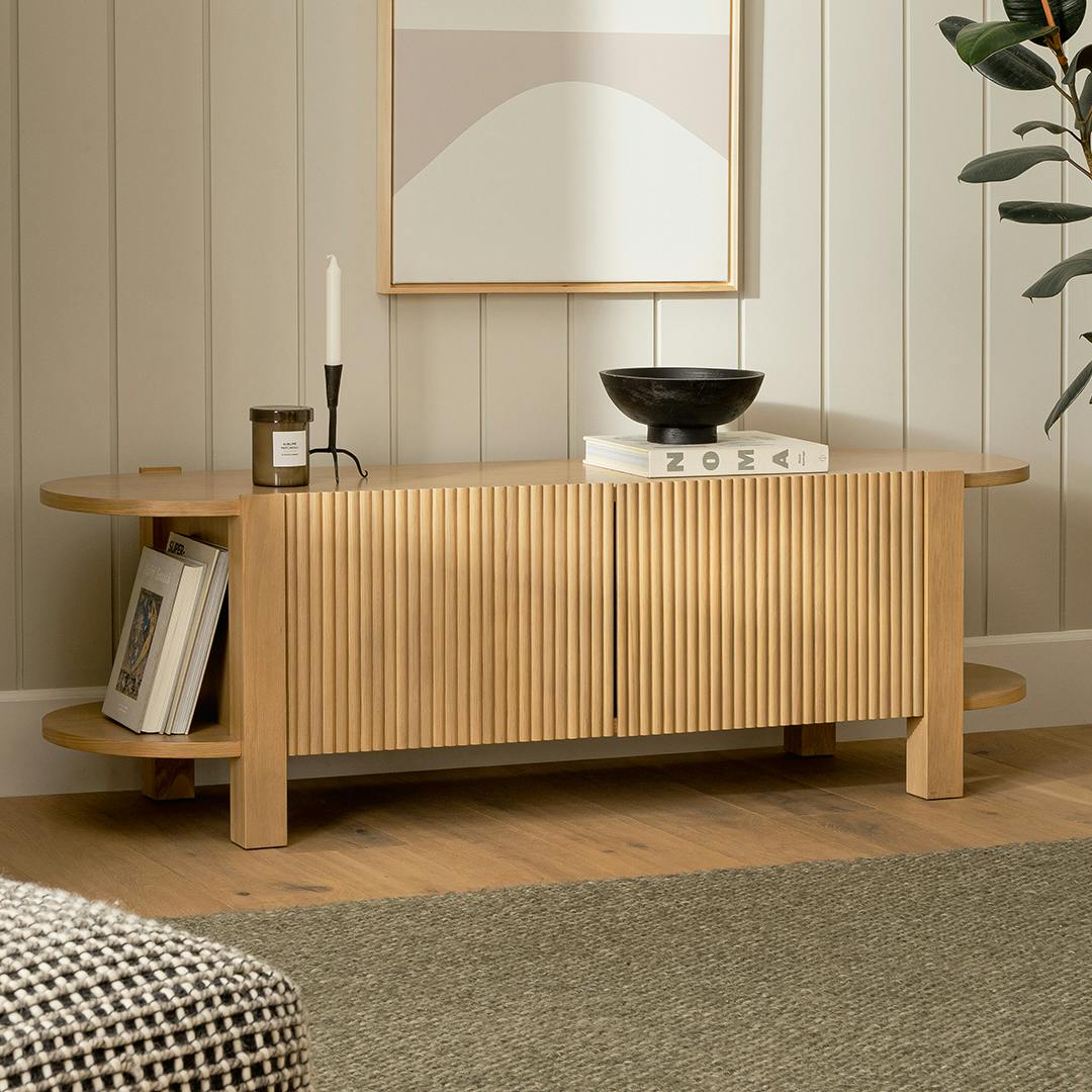 Fortra 62.5" Low Media Unit - White Oak