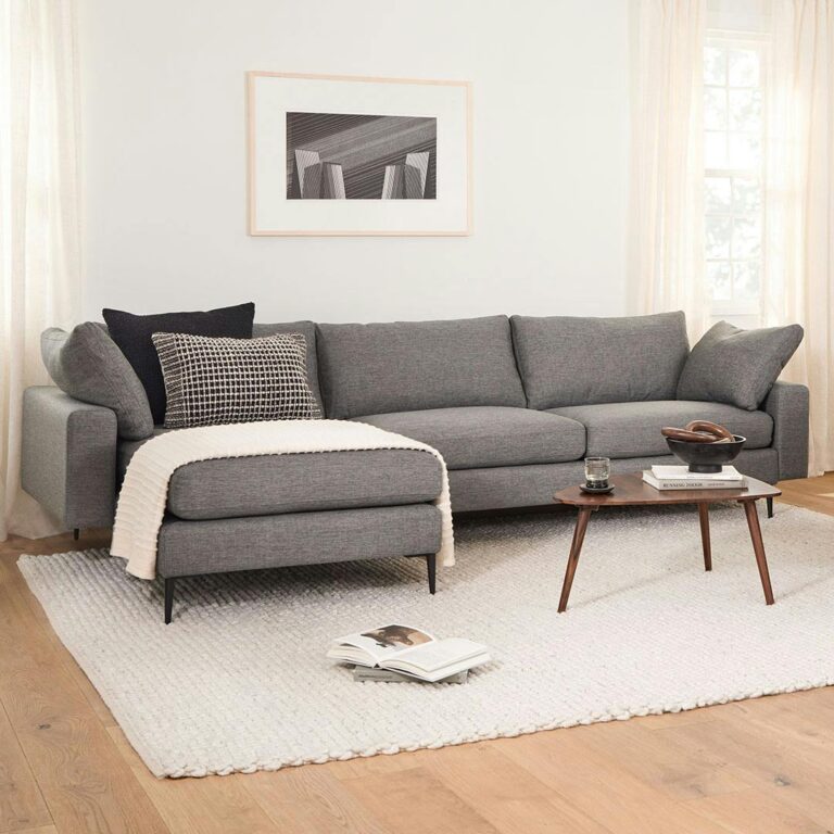 Nova 114" Reversible Sectional - Gravel Gray