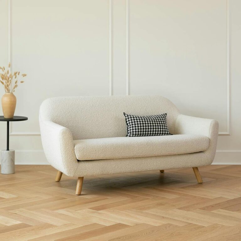 Gabriola 64" Loveseat - Ivory Bouclé