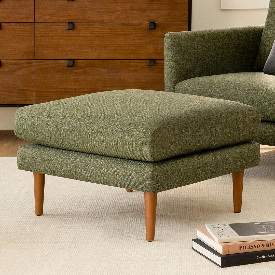 Burrard 29" Ottoman - Forest Green