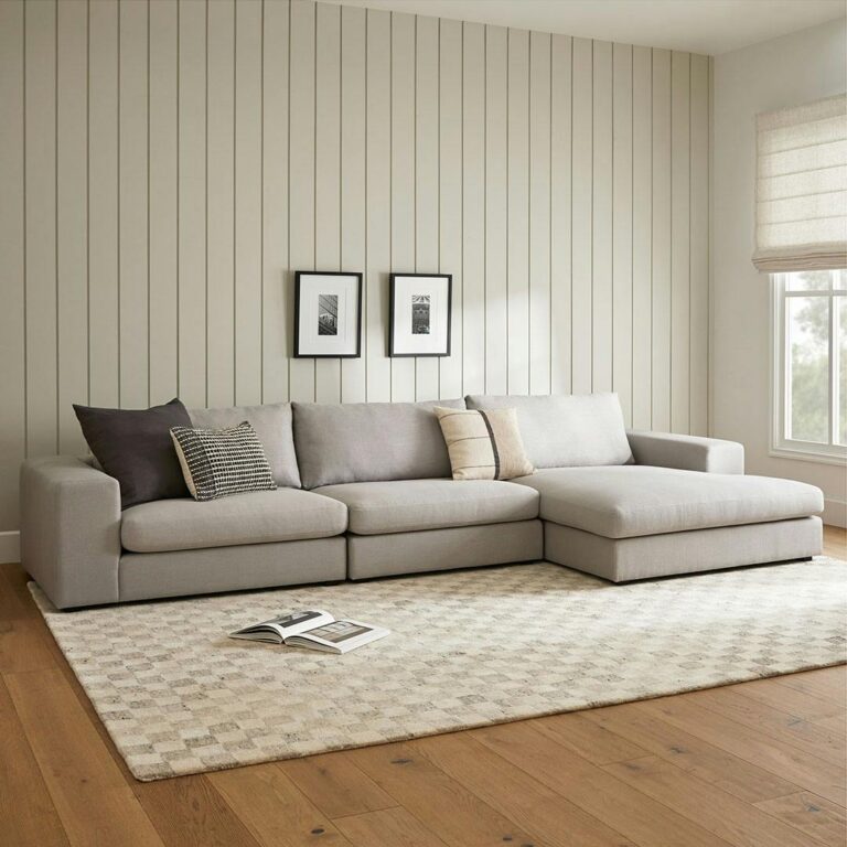 Beta 137.5" Right Modular Chaise Sectional - Welsh Gray