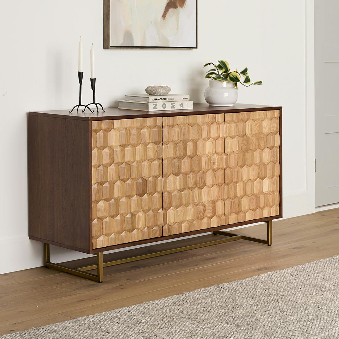 Geome 51" Sideboard - Walnut and Oak