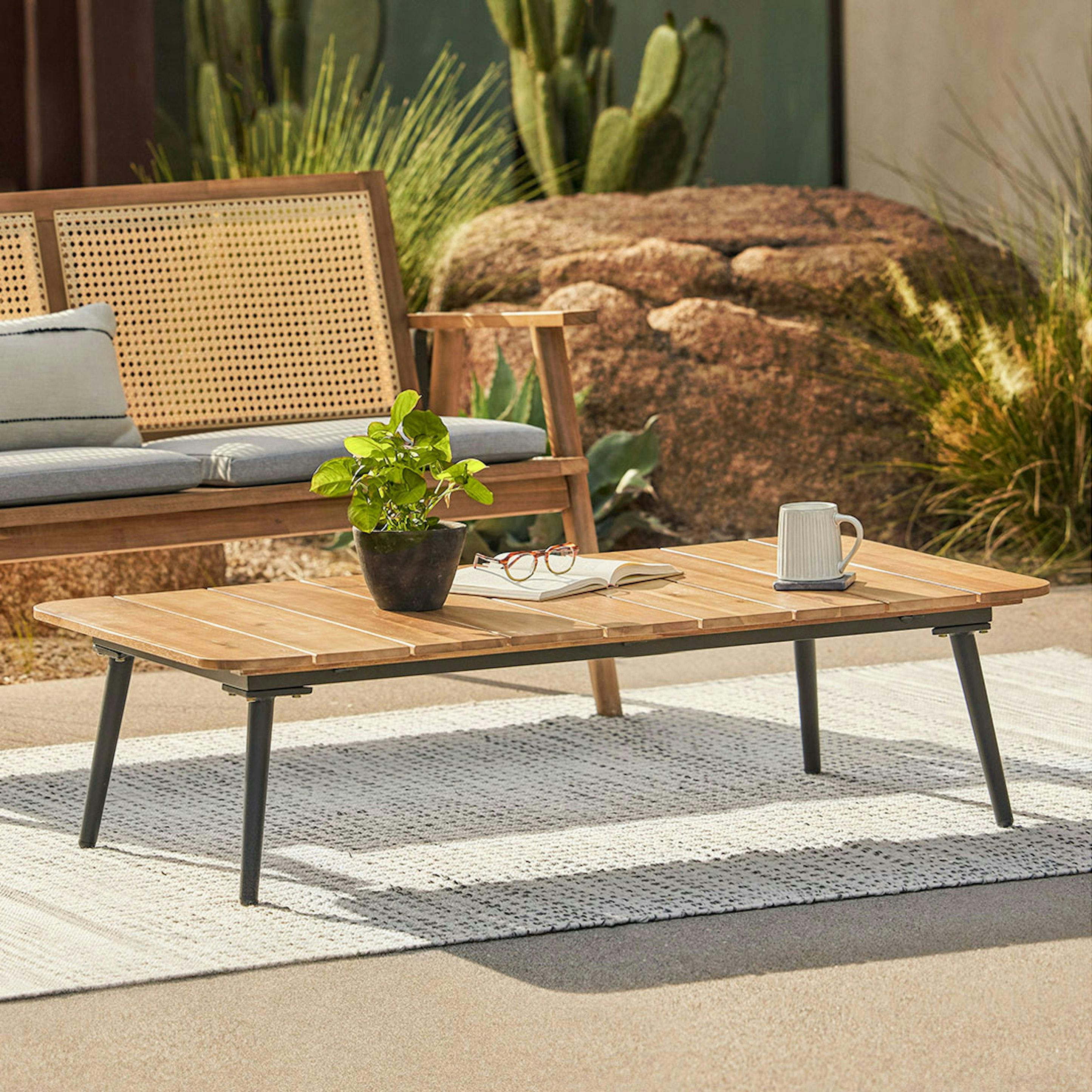 Latta 51" Outdoor Coffee Table - Slate Gray