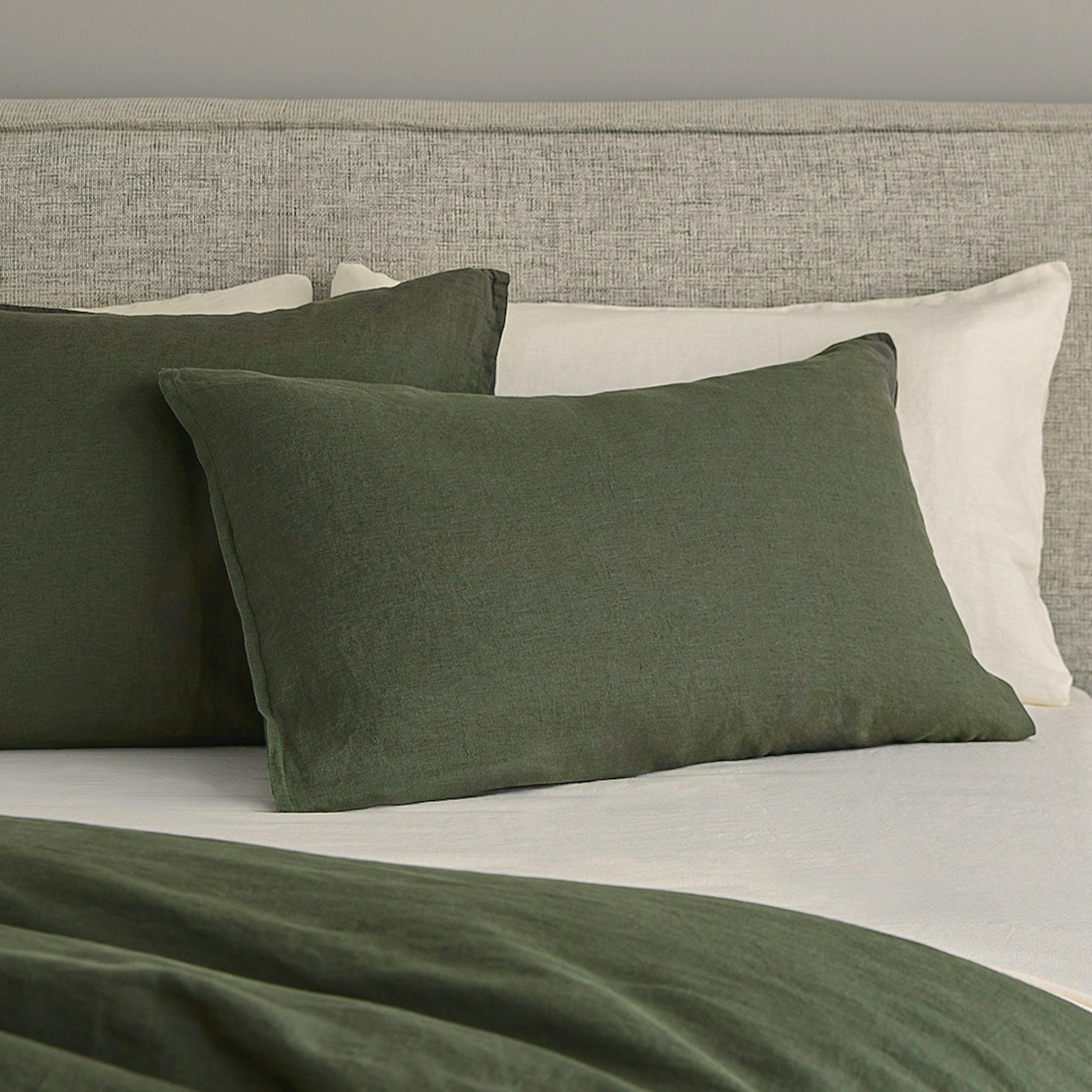 Alto Standard Linen Sham Set - Green