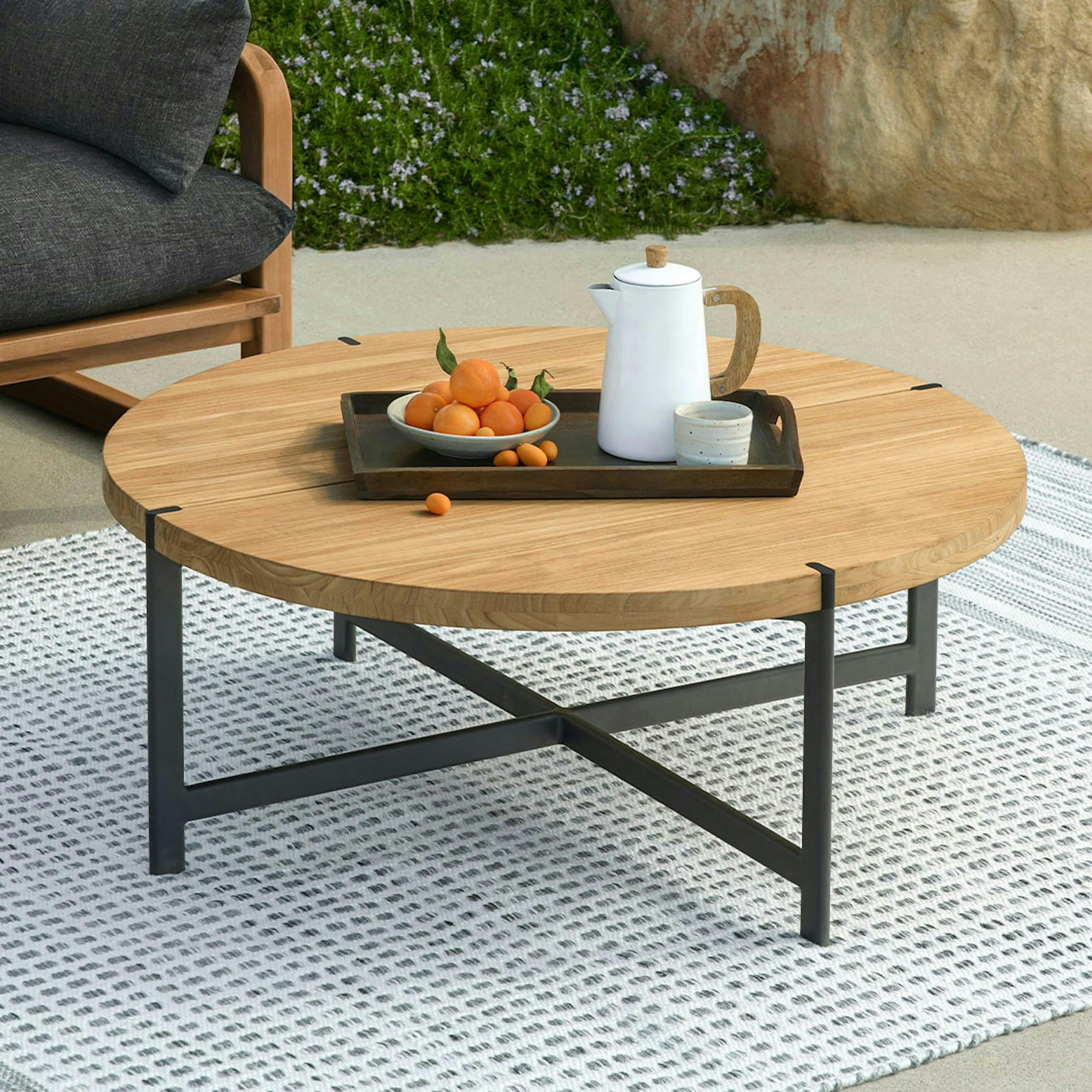 Haskel 40" Outdoor Coffee Table - Shield Teak
