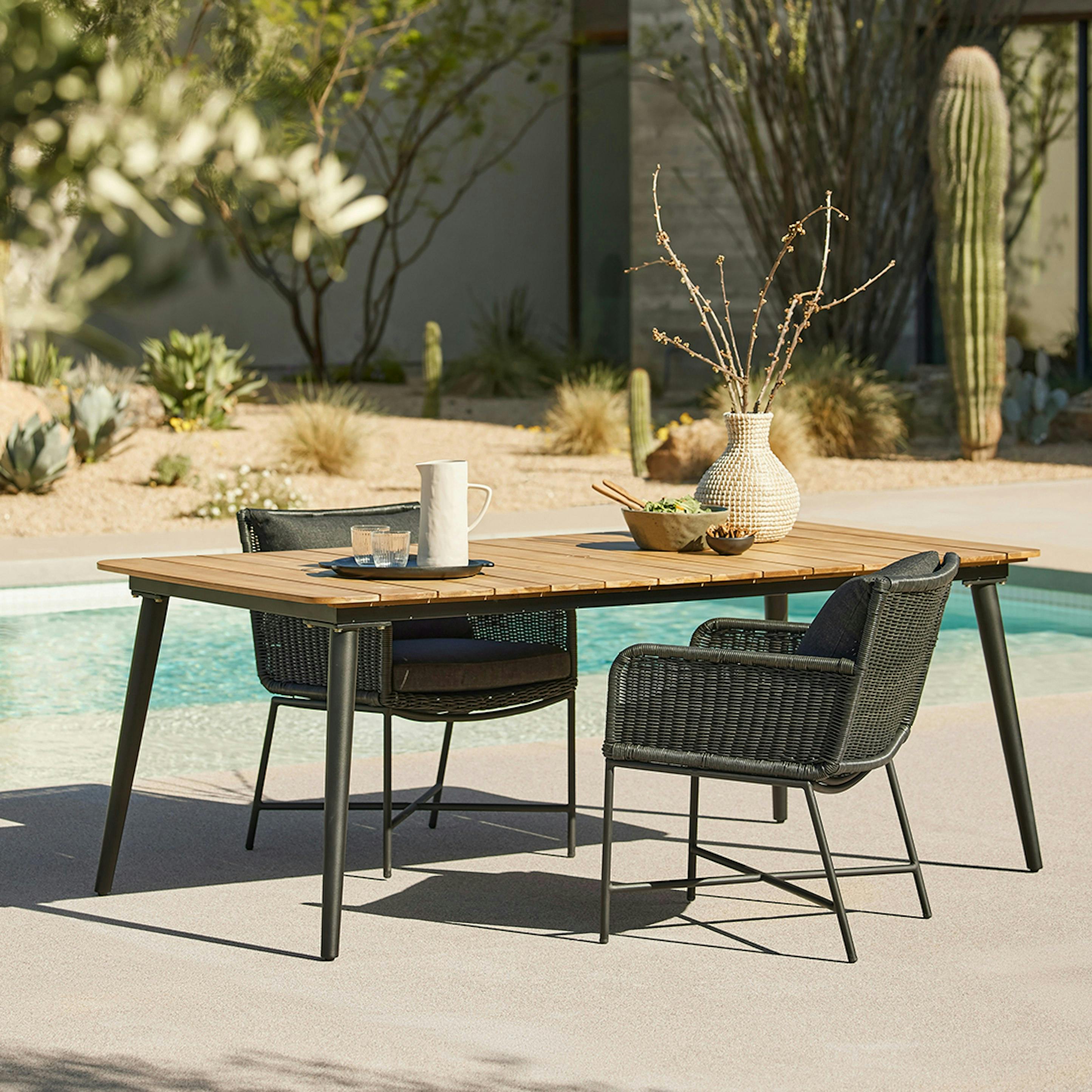 Latta 78.5" Outdoor Dining Table - Slate Gray