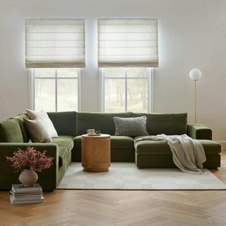 Beta 133.5" Right Modular Conversational Sectional - Cypress Green