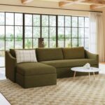 Landry 109" Left Storage Sleeper Sectional - Napa Moss