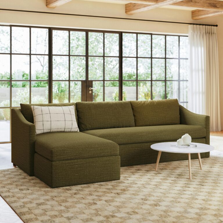 Landry 109" Left Storage Sleeper Sectional - Napa Moss