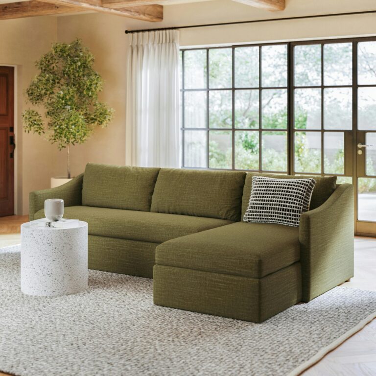 Landry 109" Right Storage Sleeper Sectional - Napa Moss