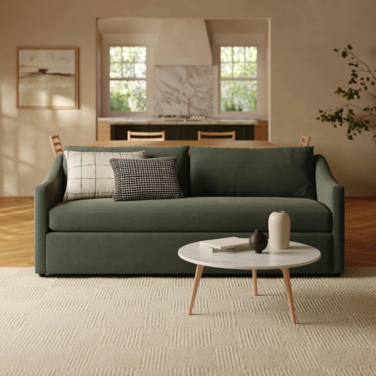 Landry 84.5" Velvet Sofa - Hale Fir Green