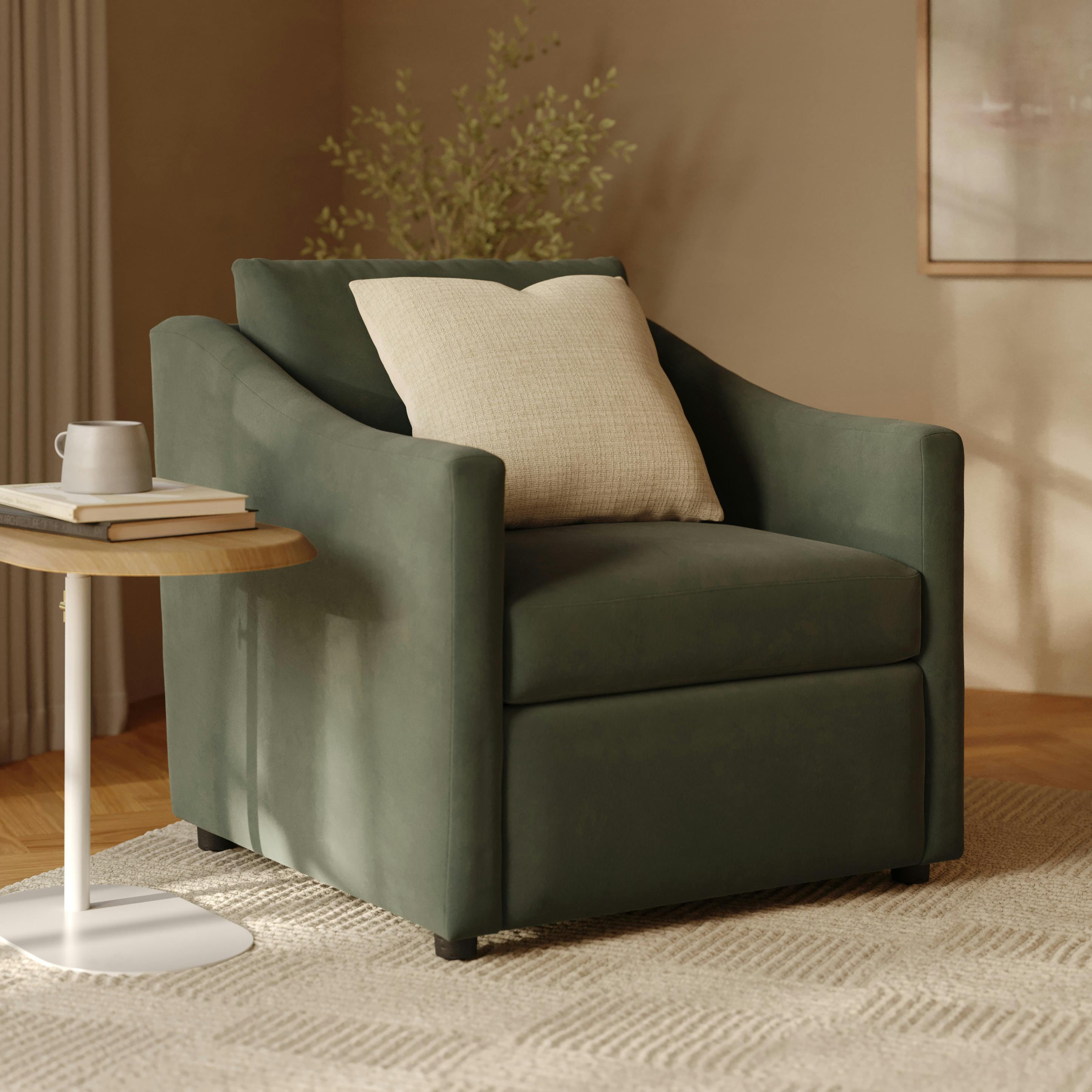 Landry 32" Velvet Lounge Chair - Hale Fir Green