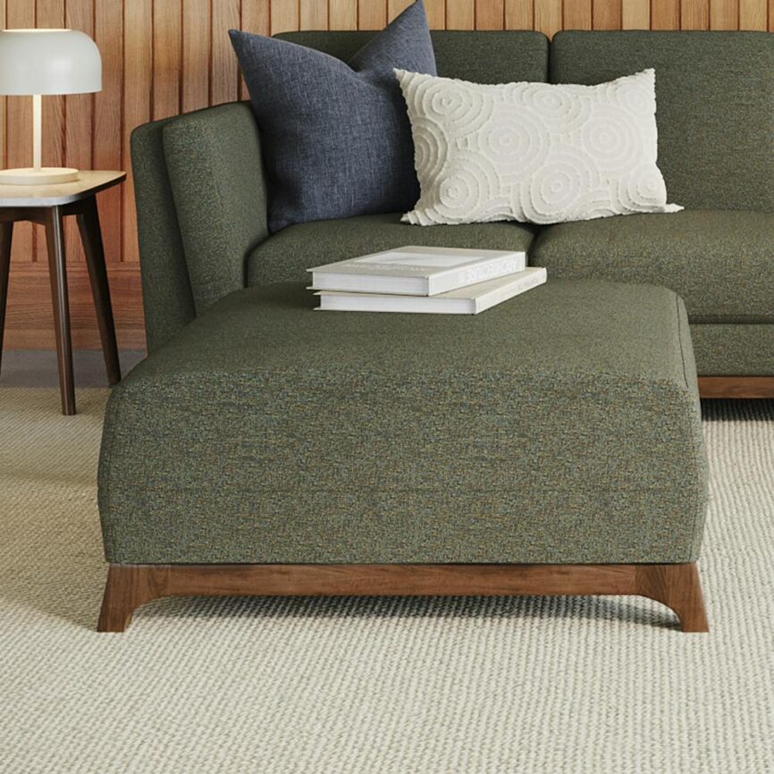 Ceni 35" Ottoman - Hemlock Green