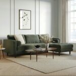 Sven 100" Tufted Velvet Right Sectional - Plush Pacific Green
