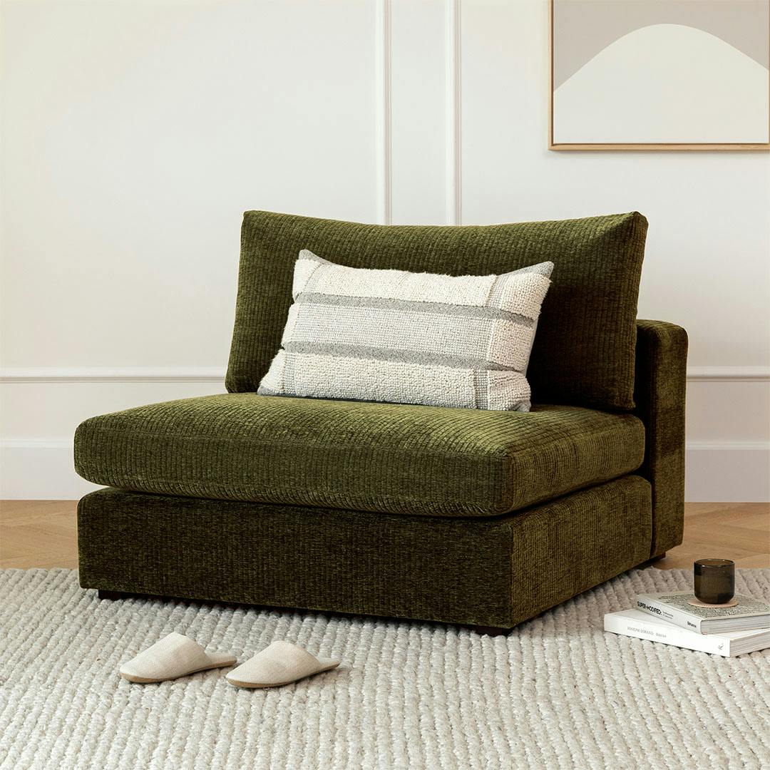 Beta 39.5" Armless Chair Module - Cypress Green