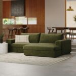 Beta 98" Modular Right Chaise Sectional - Cypress Green