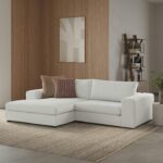 Beta 98" Modular Left Chaise Sectional - Quartz White