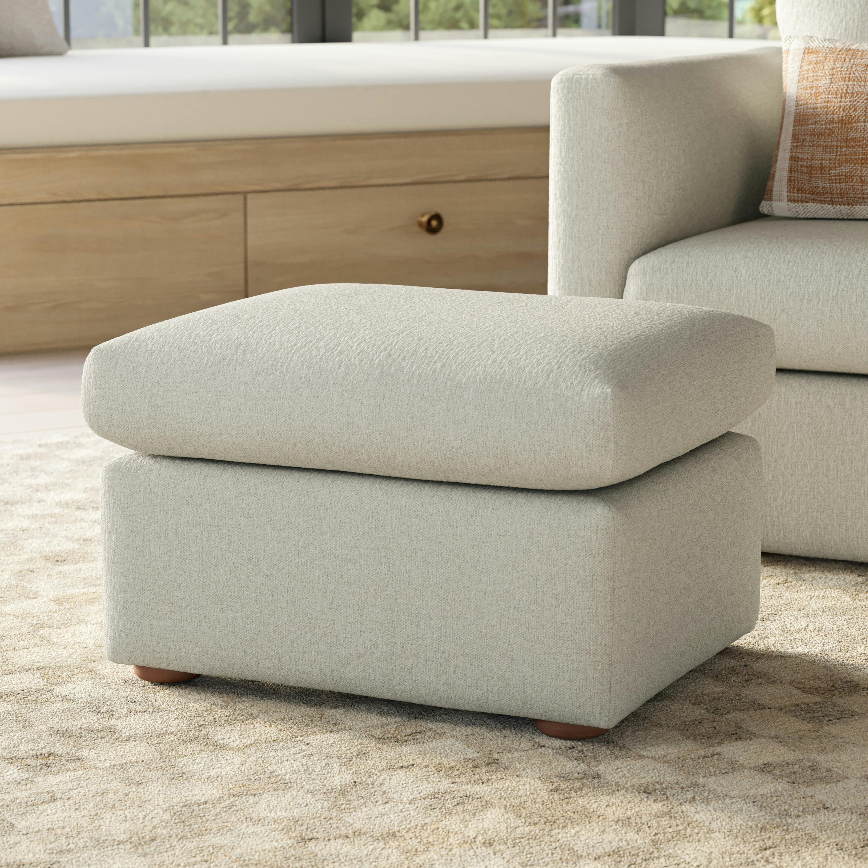 Marina 28.5" Ottoman - Clover Ivory