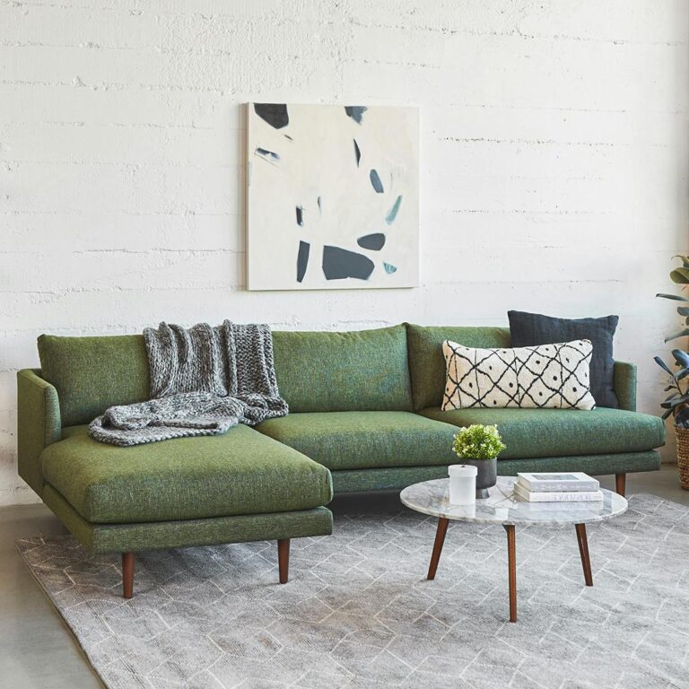 Burrard 112" Left Sectional - Forest Green