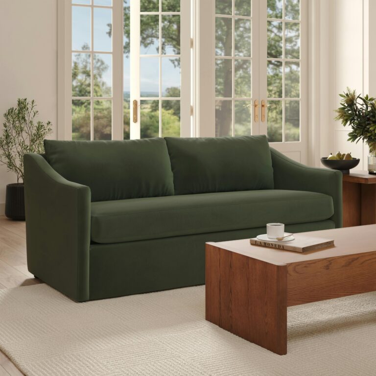 Landry 71.5" Velvet Loveseat - Hale Fir Green