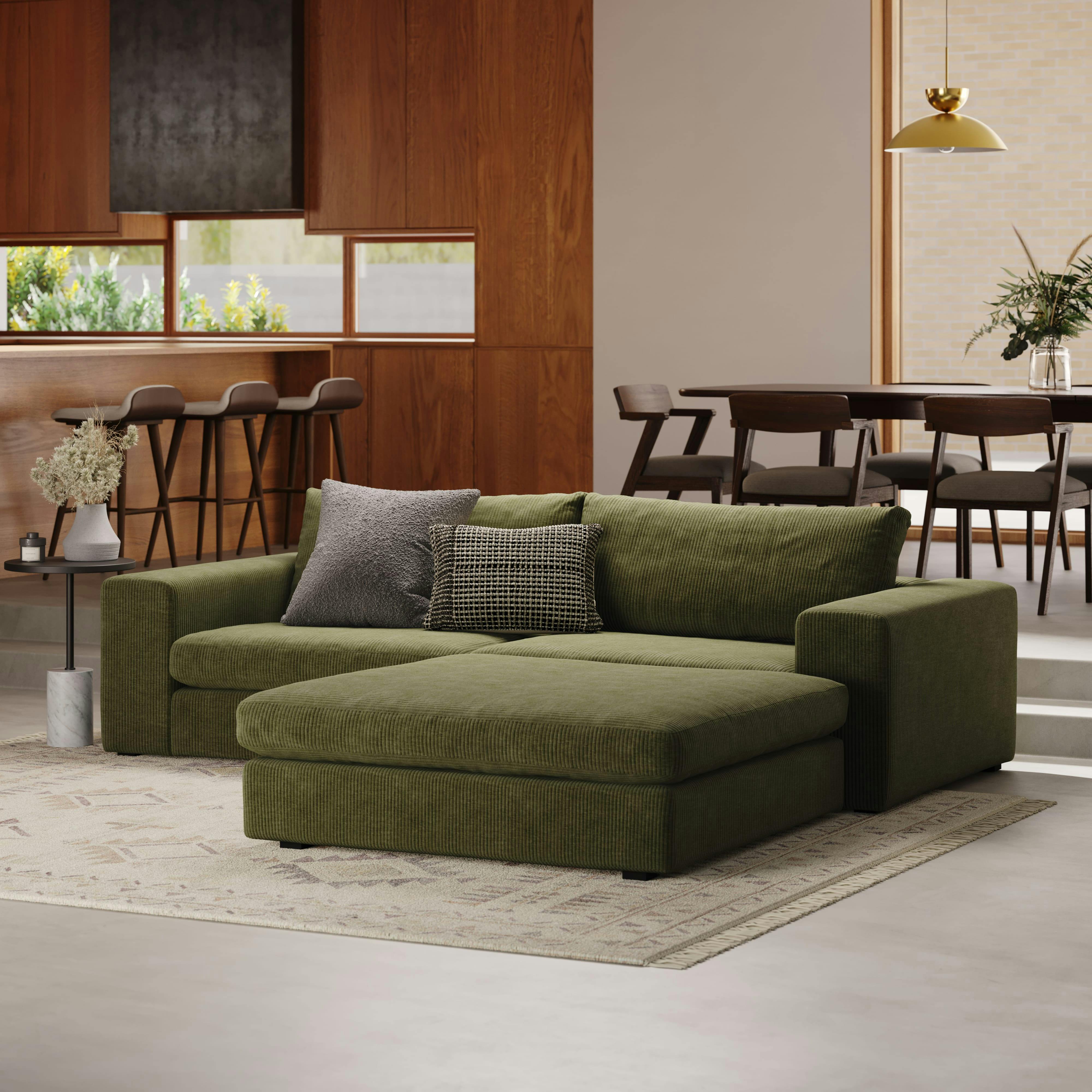 Beta 98" Modular Sectional - Cypress Green