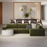 Beta 133.5" Modular L Sectional - Cypress Green